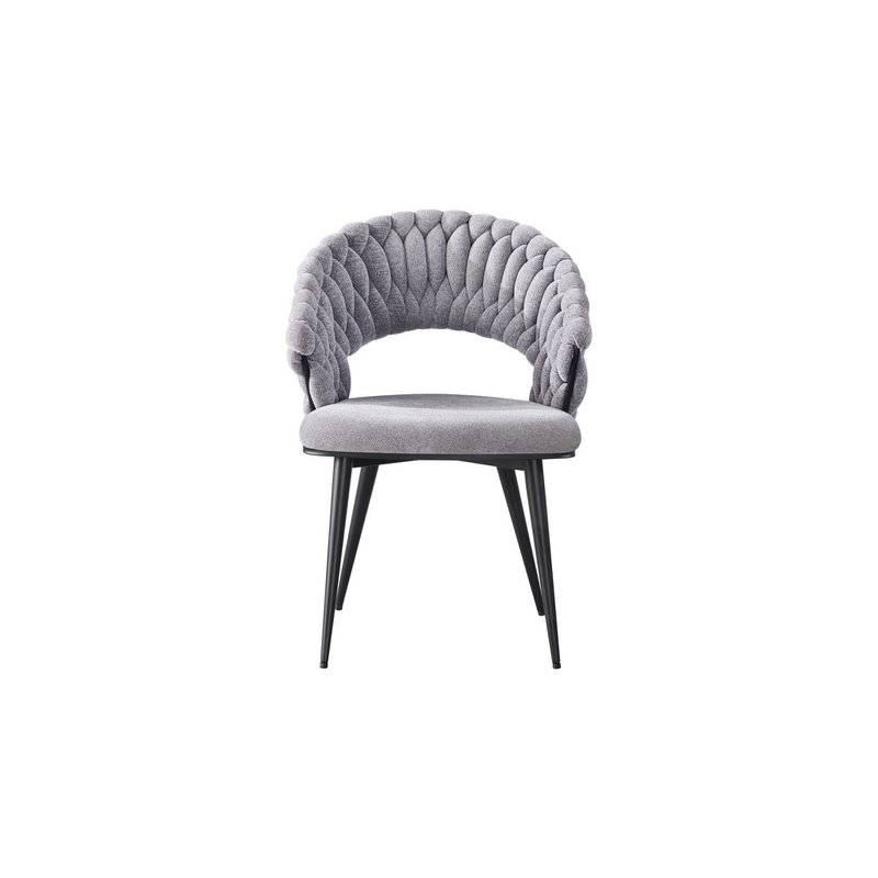 Chaise de salle à manger Wave Tressée | Gris