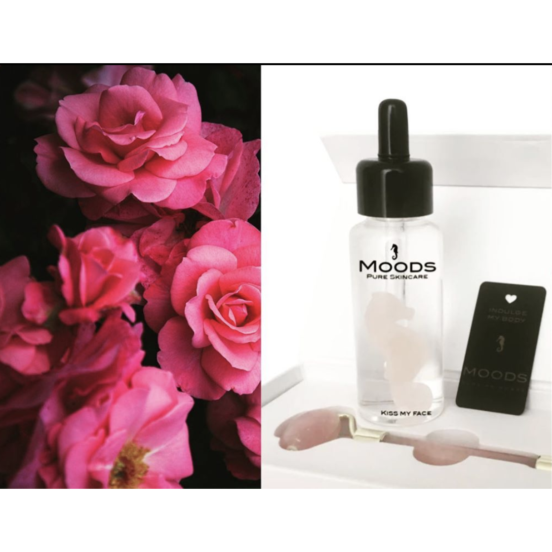 Beauty set Botanical serum and gemstone roller
