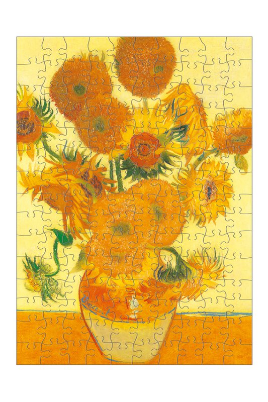 Micropuzzel in koker, 150 stukjes, Zonnebloemen, Vincent van Gogh