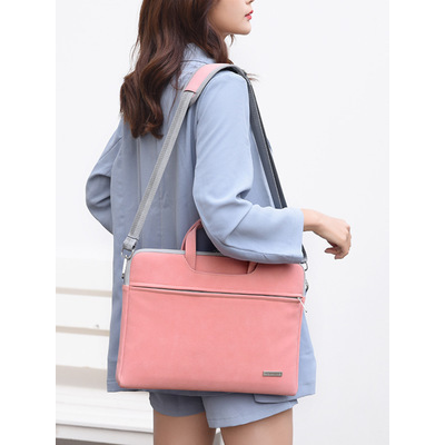 PU Leder Frauen Laptop Tasche Notebook Tragetasche Aktentasche Für Macbook Air 13,3 14 15,6 Zoll Männer Handtaschen Schulter Maus tasche