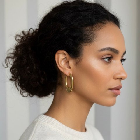 OVAL BLISS – Orecchini Lobo Ovali Oro