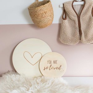 Houten muurcirkel - You are so loved