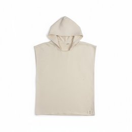 Children's poncho made from 100% cotton in beige