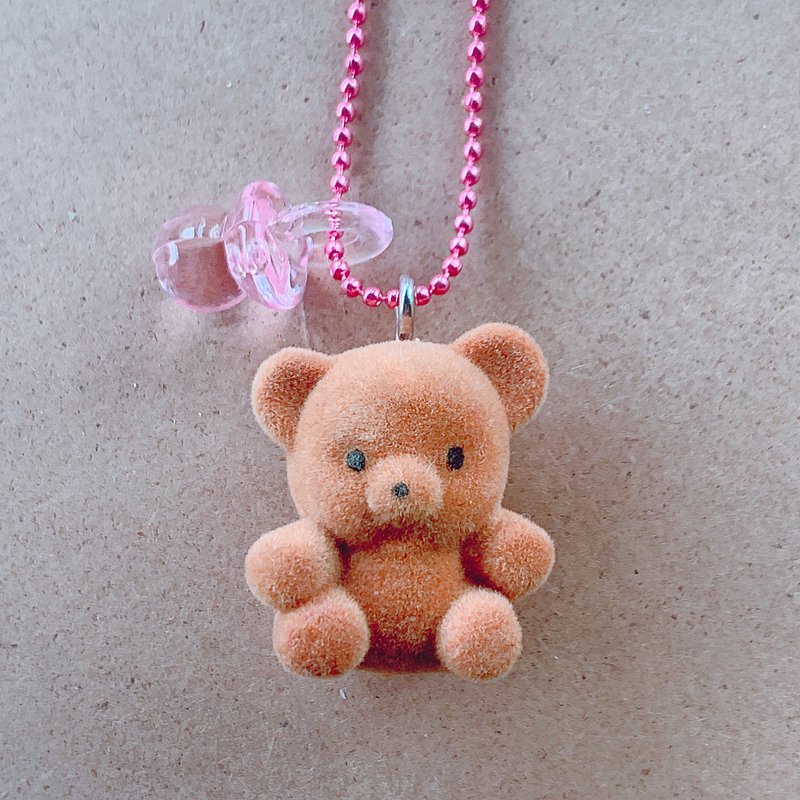 Pop Cutie 90's Babies Binky Bear Kids Collar Marrón