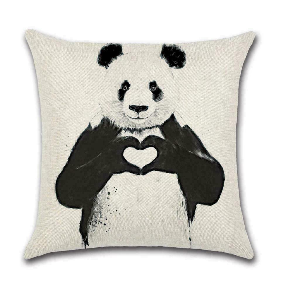 Kissenbezug Panda - Herz