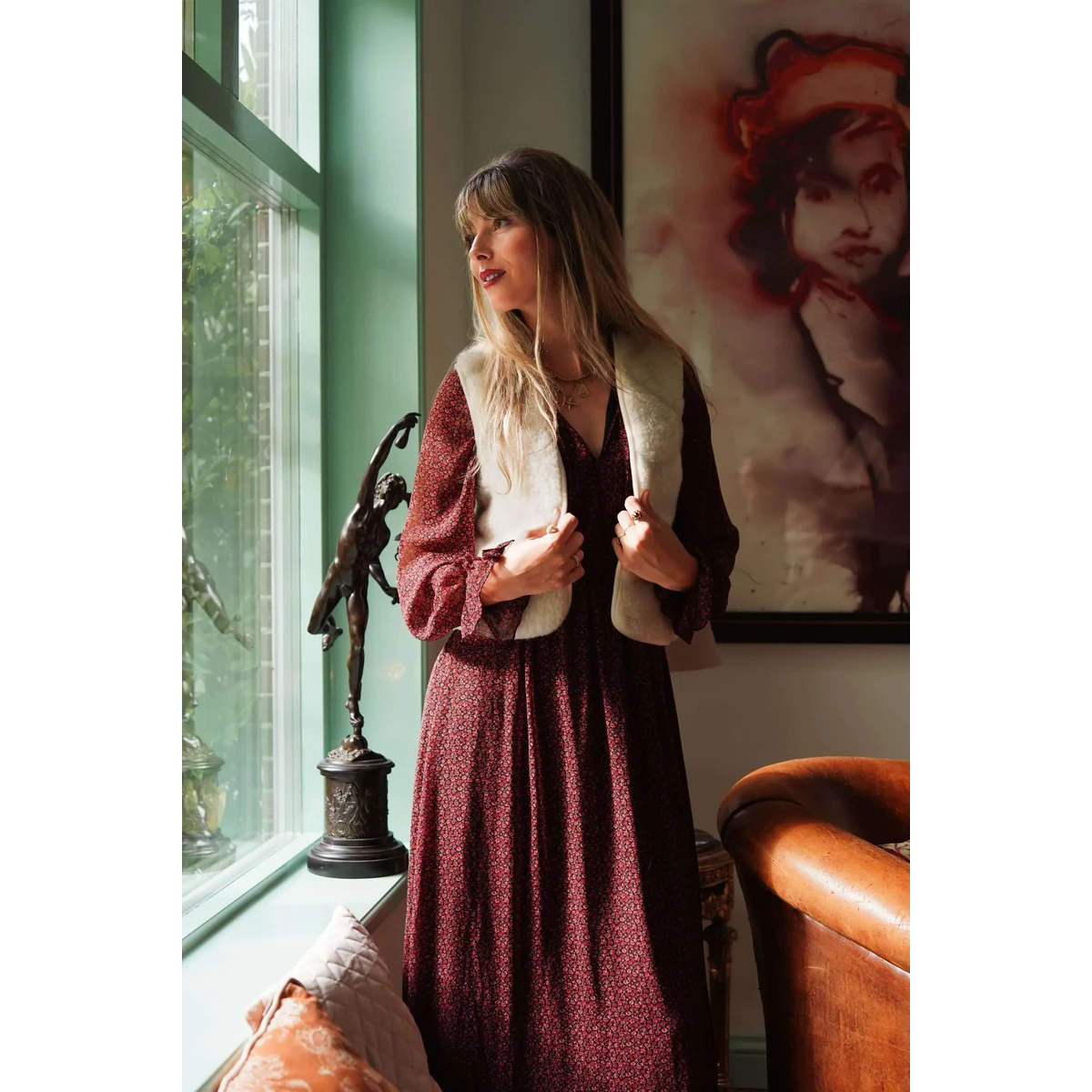 Wool Vest - Flat White Bubble Shorty