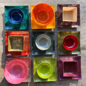 Decoratieve Capiz Shell vierkante sushiborden – Premium handgemaakte collectie