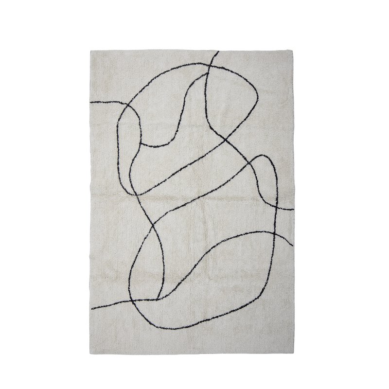 Viga Rug, White, Cotton