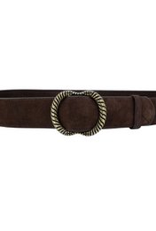 Cinturón mujer de piel serraje con hebilla estilo vintage FD450