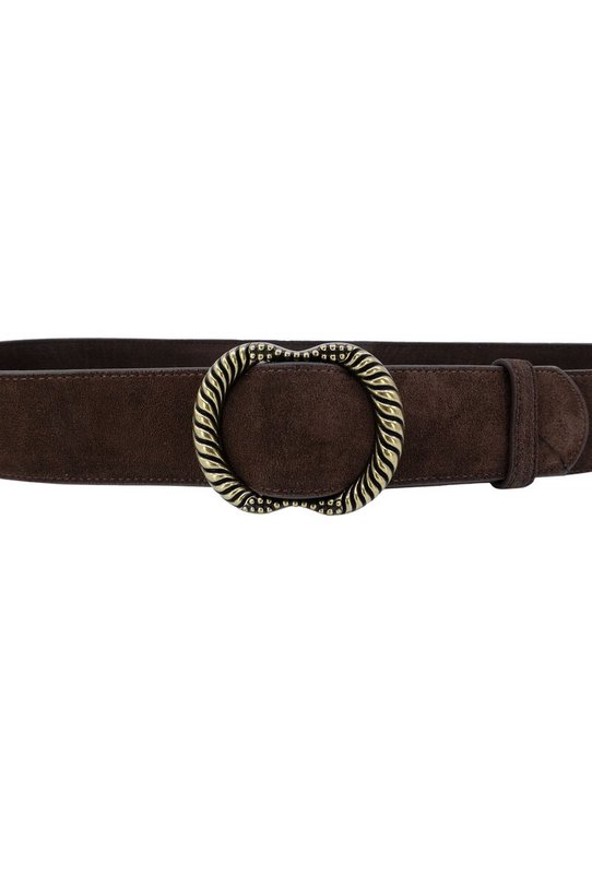 Cinturón mujer de piel serraje con hebilla estilo vintage FD450