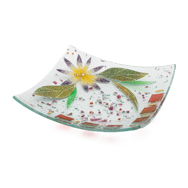 Frasco de empatata en vidrio Murano, favorita de la idea de regalo, decoración de oro floral