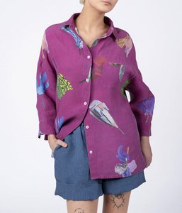 Leinenhemd Fashionista Magenta
