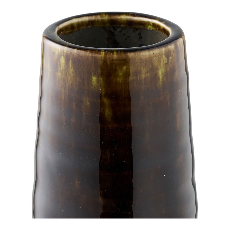 Vase, ceramic, brown, ø12,5x48 cm
