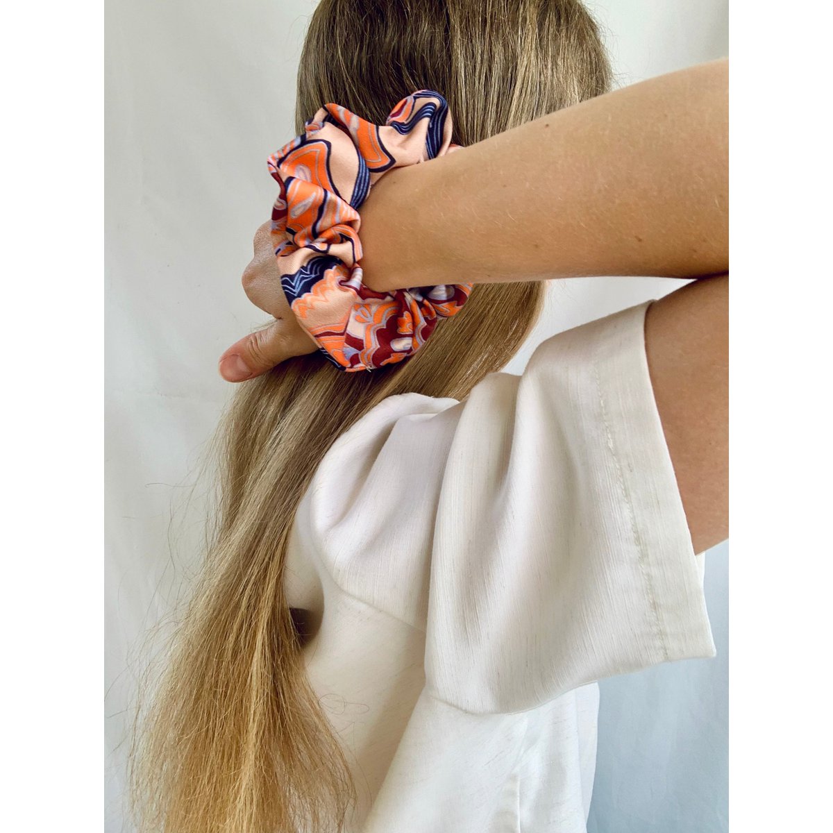 Scrunchie - Retro Flowers - Recycled