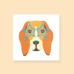 Temporary Tattoo Sunglass Dog