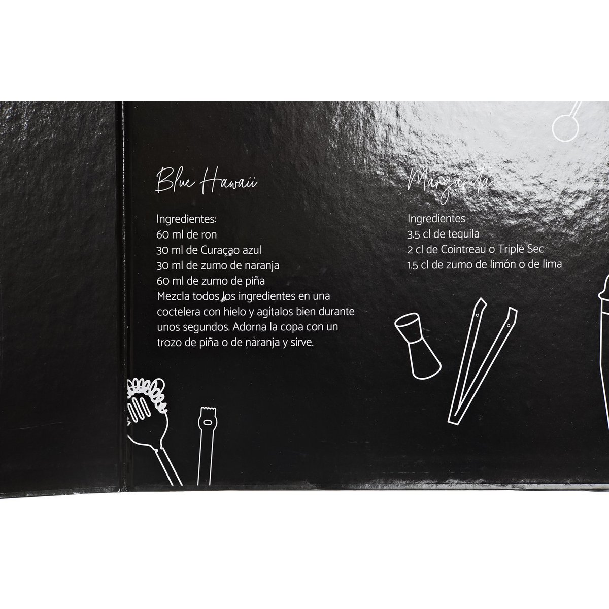 COCKTAIL SET 6 INOX 8X8X21 550ML NOIR RC185258