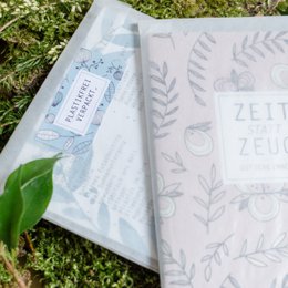 Couponboekje tijd in plaats van spullen, blauw