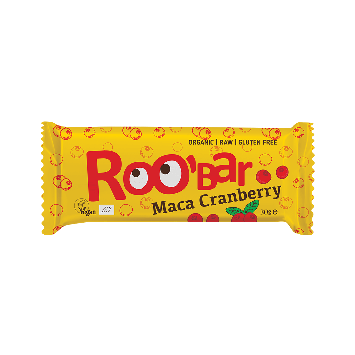 Maca & Cranberry Bar, organic, Roobar, 30g