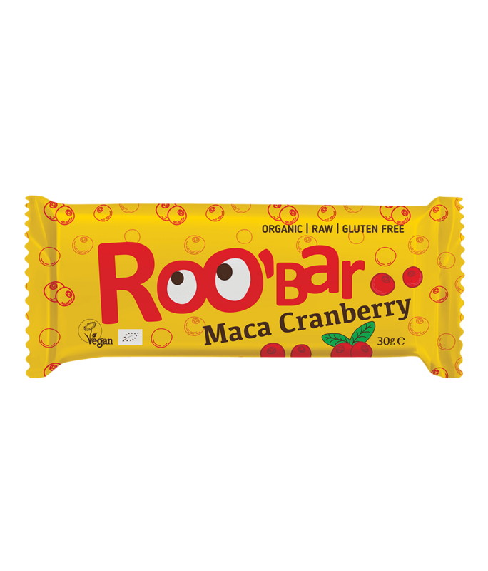Maca & Cranberry Bar, organic, Roobar, 30g