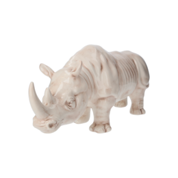 Antikes Nashorn aus Keramik, H 25 x 50 x 18 cm