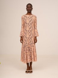 Pink Jester Embroidery Midi Dress