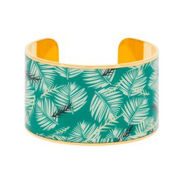 Multicolored emalje manchetarmbånd Golden finish