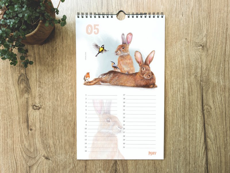 Dyrefødselsdagskalender, evighedskalender, miljøvenlig
