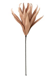 J-Line flower Branch Long Leaves 1 Head Eva - plastic - pink