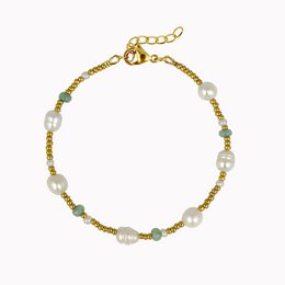 Bracelet Perles et perles vertes