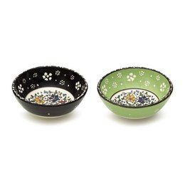 Lot de 2 bols décoratifs en céramique - 15 cm faits à la main