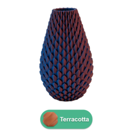 Myraka 3D vase - 3D printet vase - Bæredygtig PLA - Velegnet til kunstige blomster