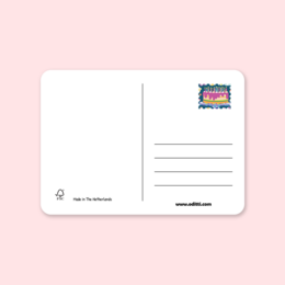 Postkarte für Geburtstagstorte und Herzen