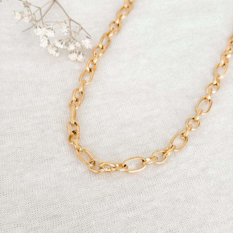 Crazy link necklace - Gold