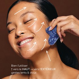 Gua Sha Sodalite Bleue - Masseur Face and body in natural stone - Stimulates circulation - firmer and elastic skin
