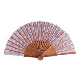 Octagon Mosaic Satin Hand Fan Halima 23 cm