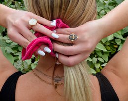 Raspberry Scrunchie