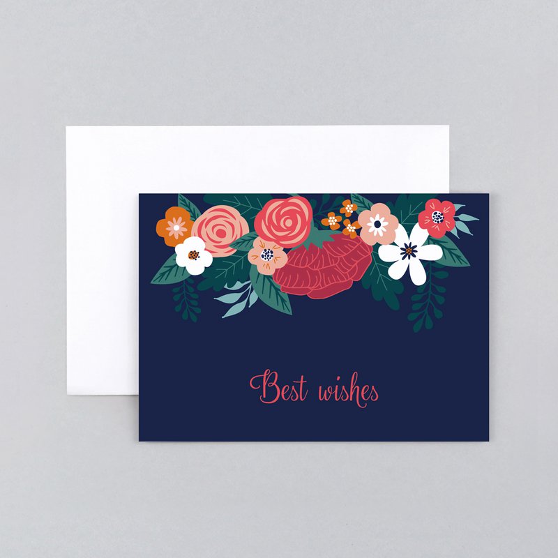 Greetings card flowers Romy