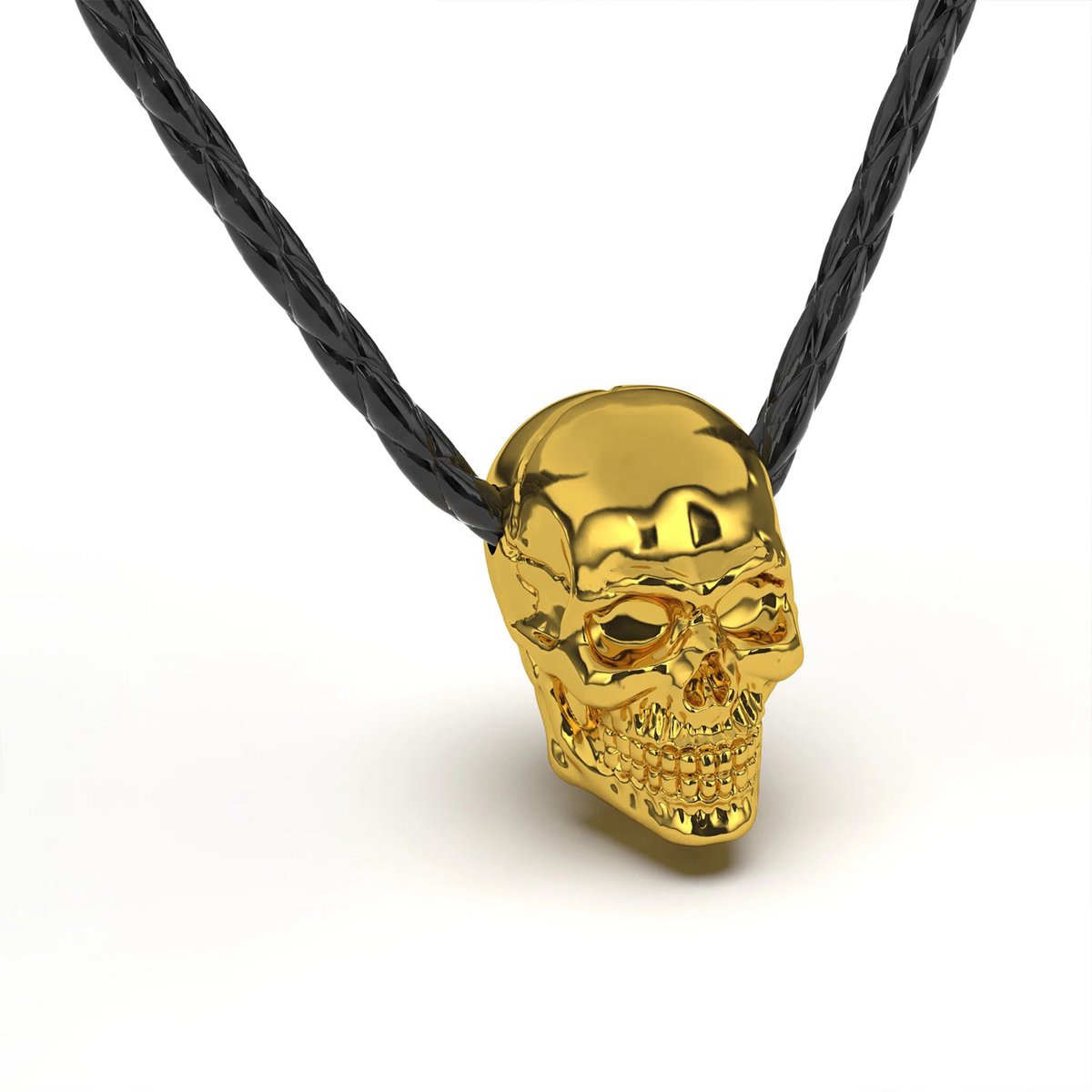 Collier en cuir "Crâne"