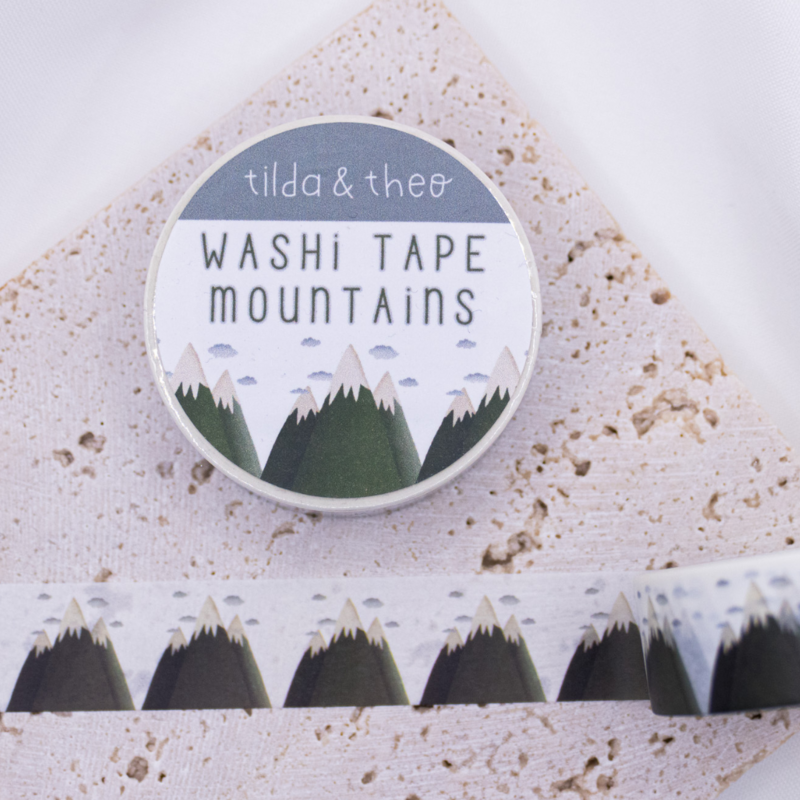 Nastro da viaggio Washi Tape Montagne da viaggio Catena montuosa da viaggio - Copia del nastro Washi da montagna