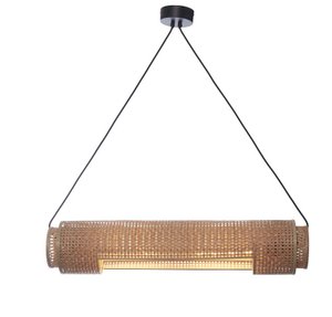 Hängelampe Bhutan Bambus Zylinder 85x18cm. natürlich