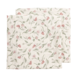 Hydrophile Tücher, vorgewaschen, Blume, mehrfarbig, 120 x 120 cm – 2er-Pack