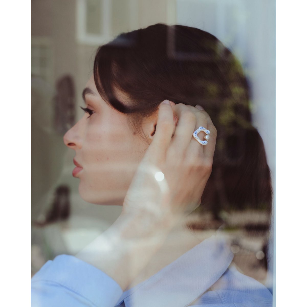 Bague Fleur Varia - Perle - Or Blanc