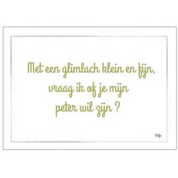 Postkaart | “wil je peter zijn - klein en fijn
