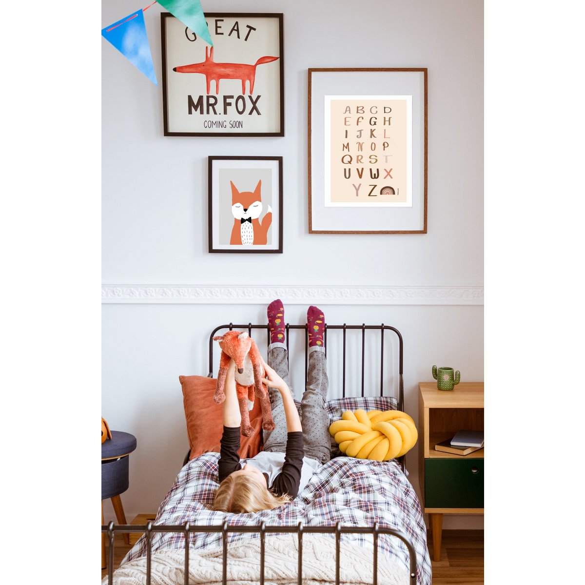 Fuchs – Warmes Tierposter für das Babyzimmer