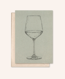 Carta sostenibile + busta | Vino | abete bianco