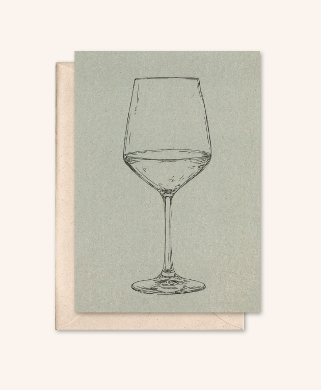 Carta sostenibile + busta | Vino | abete bianco