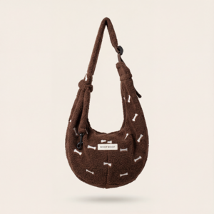 DOG CARRIER BROWN with bones