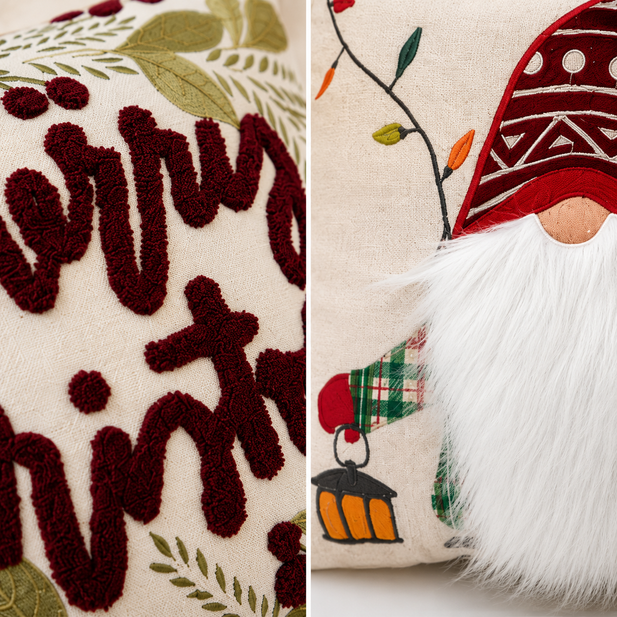 Kerstkussenhoes set van 2, inclusief gratis vulling