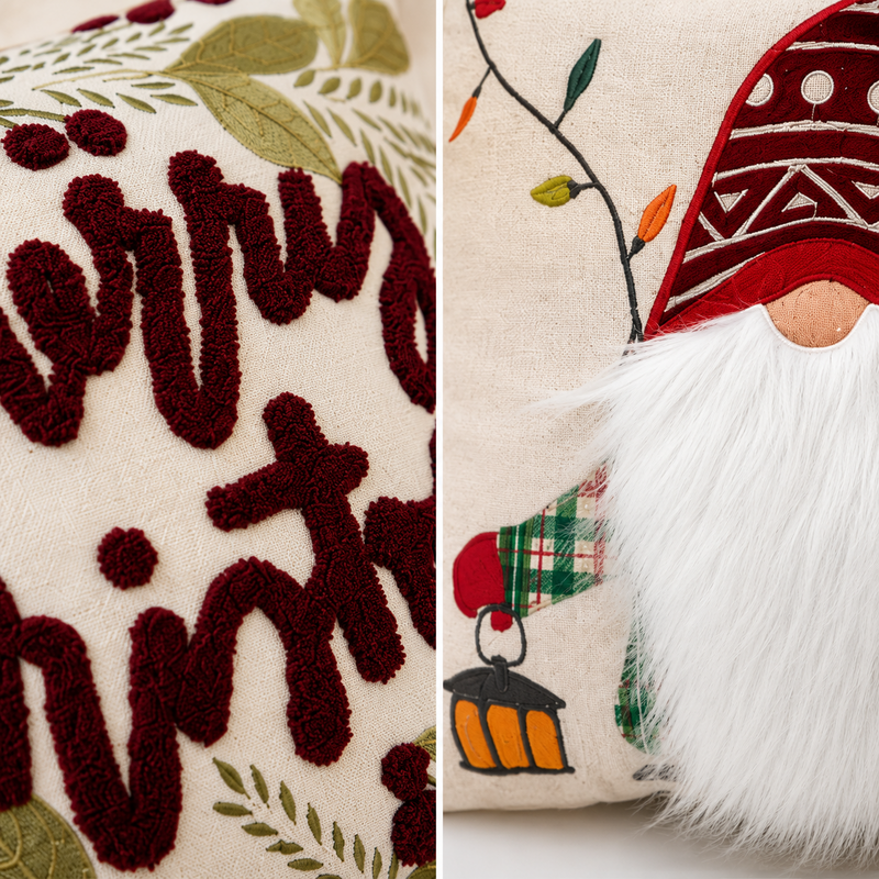 Kerstkussenhoes set van 2, inclusief gratis vulling