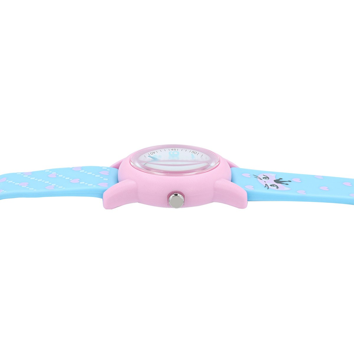 Montre pour enfants Q&Q "Cat/Heart", bracelet en résine, 10 ATM